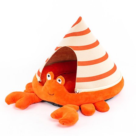 Skilpaddeformet krabbekatteseng, søt og komfortabel kattesofa seng Re