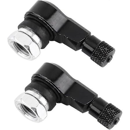 Slidstærk dækventilhætteadapter for at undgå luftlækage bil motorcykel cykel scooter (sort) (2 stk.) yu
