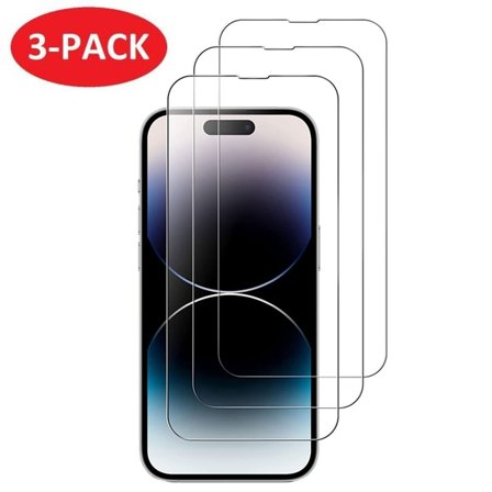 3-Pack - iPhone 15 Pro Max skjermbeskytter i herdet glass