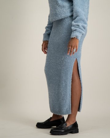 Grunt Usa Knit Skirt Blå Skjørt Jente - Kids Brand Store