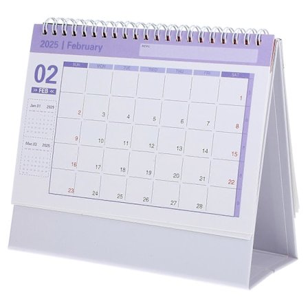 Dekorativ skrivebordskalender for daglig bruk, månedlig kalender, stående kontorkalenderdekor