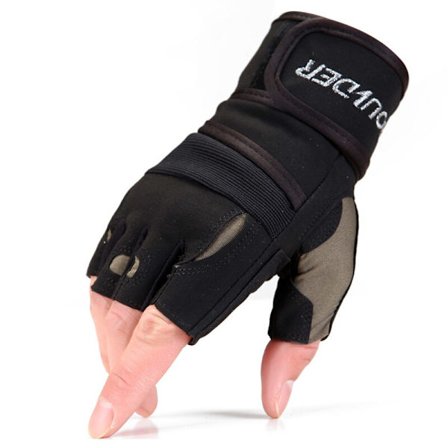 1 par slitstarka män kvinnor gym handskar handskar Vikt L