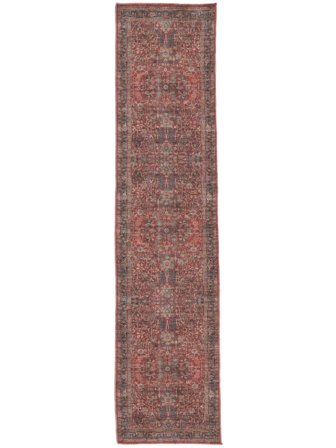 Khalifa Oriental Lavable 80X350 Petit Rouge Couloir Tapis