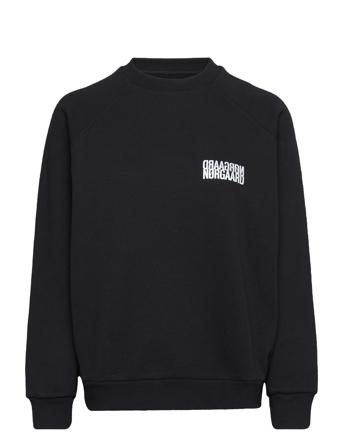 Organic Sweat Allium Sweatshirt Sweat-shirt Genser Svart Mads Nørgaard*Betinget Tilbud