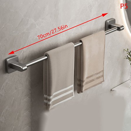 Håndkleholder Plass Aluminium No Drilling Baderomsarrangører Sel