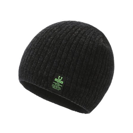 Vinterstickade mössor för män Mjuk Stretchmuff Beanies Cap Varm Slouchy Beanie Hatt