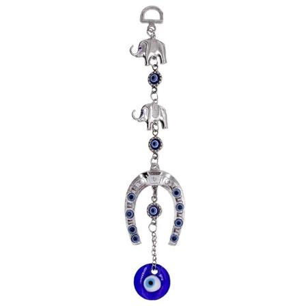 Koti- ja seinäkoristeet Hevosenkengän sininen paha silmä seinäkoriste Paha silmä Paha silmä riipus Siunaus seinäkoriste Sininen 25x3cm Blue 25x3cm