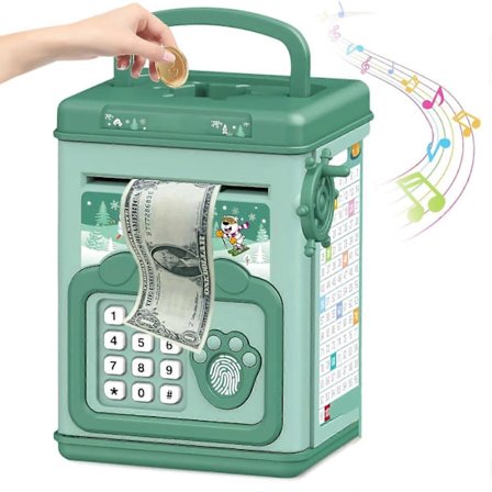 Electronic Piggy Bank with Touch Screen: Large Digital Coin Bank Password Money Bank ATM Savings Bank Password, Birthday Gifts