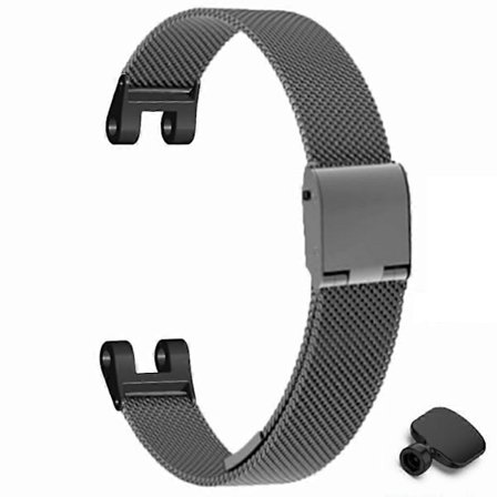 Passer til Garmin Lily metalrem Milanese mesh udskiftningsrem, inklusive værktøj, sort