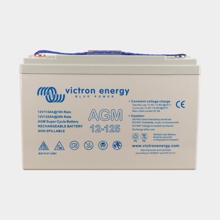 Akumulator rekreacyjny / akumulator użytkowy Victron Super Cycle, AGM, 12 V, 125 Ah - Jachtowa