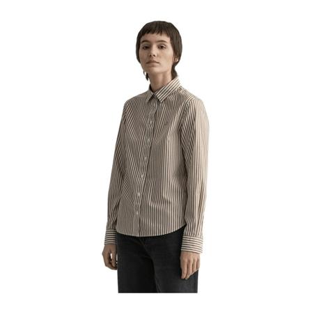 Gant Striped cotton poplin shirt , Beige , Dames , Maat: S