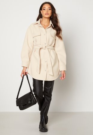 BUBBLEROOM Sonya Shirt Jacket Light beige Klær