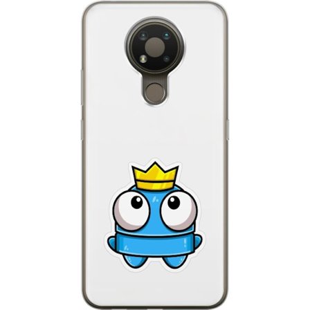 Kompatibel Mobilcover til Nokia Nokia 3.4 Blå tegnet figur med krone og store øjne i legende kongelig stil