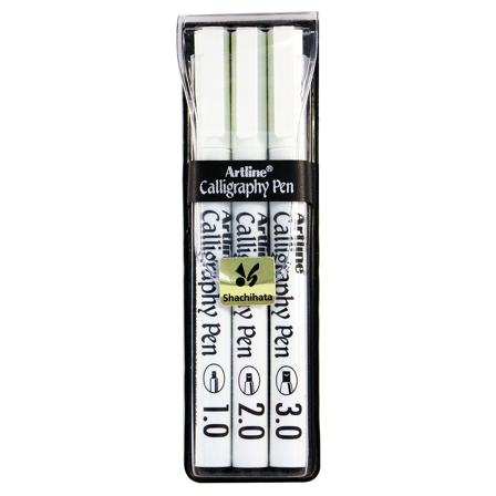 Artline Calligraphy Pen 3kpl Black