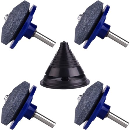 Paris_4-pak græsslåmaskine knivslibere, græsslåmaskinetilbehør med 1