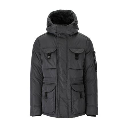 Peuterey Aiptek NBE 03 Hooded Down Jacket , Grijs , Heren , Maat: S