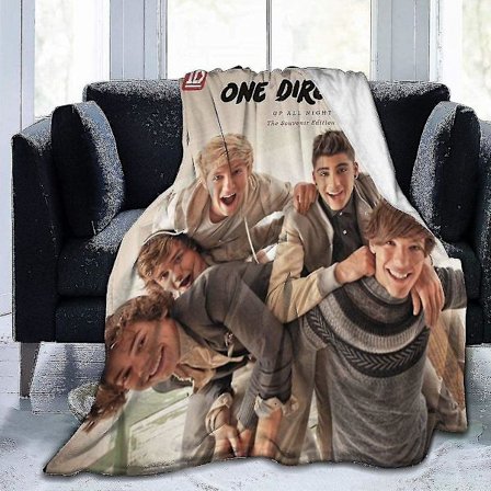 One Direction Vinter Ultra-mjuk Filt Trendig Lättviktsfilt För Soffa Och Säng-o184