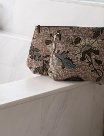 Ceannis Cosmetic Bag Flower Linen - Multi/patterned - M