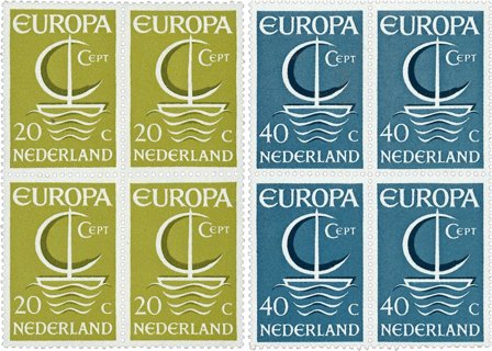 Holland 1966 - NVPH 868-869 - 4-blokke - Postfrisk