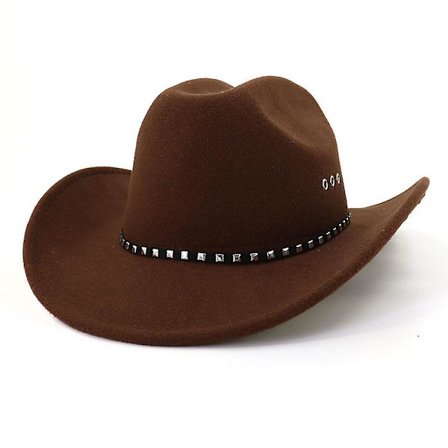 Western Cowboy Cowgirl Hat, Pinch Front Faux Felt Cowboy Hat