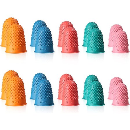 Gummifingertassar Finger Pad Anti-Slip Fingeröverdrag 20 st Finger