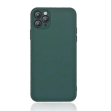Silikondeksel Kompatibelt med iPhone 11 deksel (Midnattsgrønn) - Hevet kant (Skjerm- og kamerabeskyttelse), 3-lags struktur, Fullstendig beskyttelse