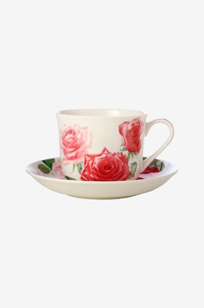 Maxwell & Williams - Kopp med serveringsfat Floriade - Flerfarget - Kopper & krus - Fra Homeroom