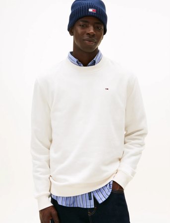 Tommy Jeans Tjm Reg S Flag Crew - White - L