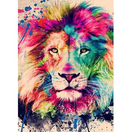 KAYLJIE 5D Diamantmaleri Børnebilleder Maleri, DIY Diamantmaleri Sæt Fuld Stor Løve Mosaik Fremstilling til Børn, Voksne, Hjem Væggen