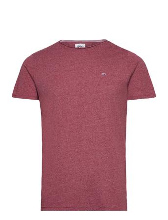 Tjm Slim Jaspe C Neck T-shirts Short-sleeved Burgunder Tommy Jeans*Betinget Tilbud