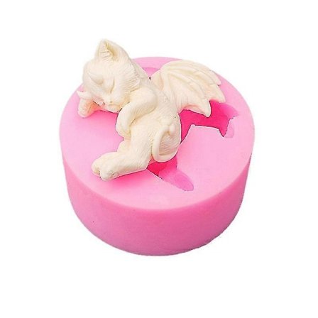 Sleep Devil Kissa Kynttilä Epoksihartsi Muotti Aromaterapia Kipsi Silikonimuotti DIY Käsityöt Korut Kodin Sisustus Valu