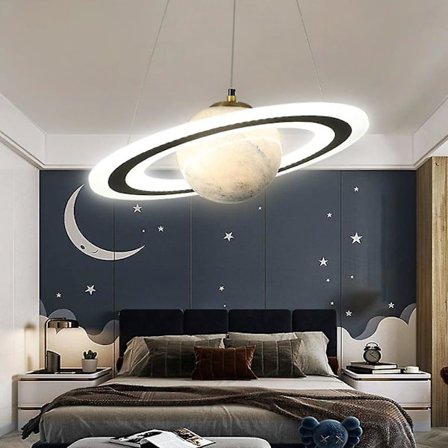 LED-Hänglampa Planet Design 45cm Lykta Sovrumslampa