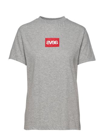 Everyday Square Logo Tee T-shirt Top Grå Svea
