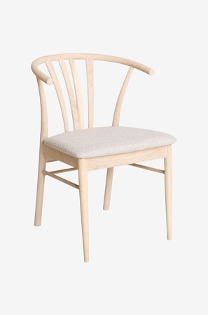 Nordic Furniture Group - Spisebordsstol Aron Wof 2 pack - Hvid - Stole med armlæn - Fra Homeroom