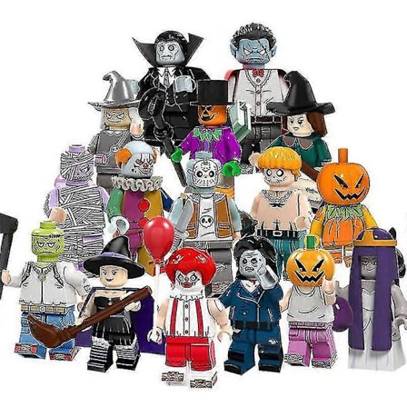 16 stk. Halloween Serie Samlede Legetøj Horror Samlede Minifigurer (FMY)