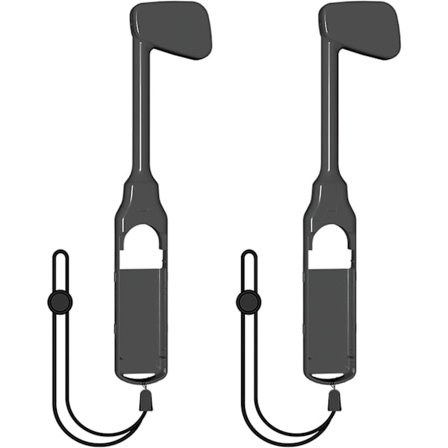 Golfklubba Kompatibel med Mario Golf Switch Super Rush-spel, [1 par] Golf Rod Konsolkontrollspel Switch Controllers Movement Grip Game