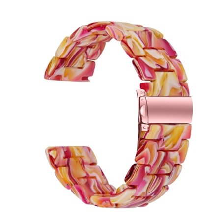 20mm Huawei Watch GT 2 42mm / Watch 2 resin klockarmband med spänne i rostfritt stål - Röd Mix