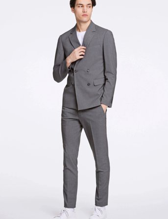 Lindbergh Plain Db Mens Suit - Normal Length - Grey - 48