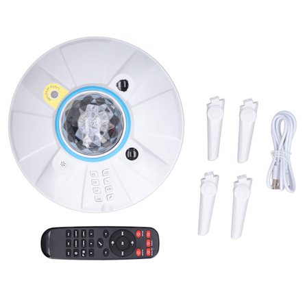 Projektiovalo ABS PC 5V projektori UFO-muotoinen tähti yövalo musiikkikaiuttimella kotijuhliin makuuhuoneeseen