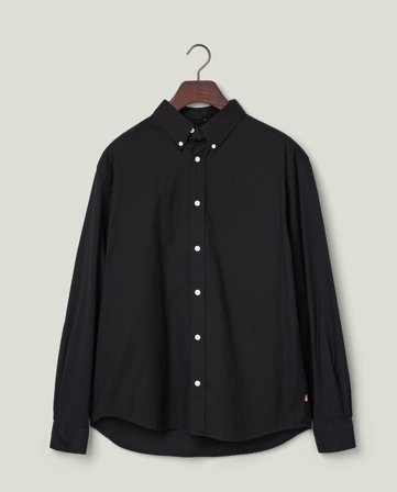 Lexington Supima Oxford-skjorta med Button Down-krage, svart