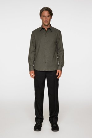 J.Lindeberg - Slim Light Flannel Shirt - Fashion - Green - Men - S