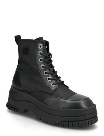 Tjw Lace Up Flatform Boot Black Tommy Hilfiger