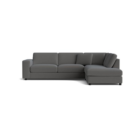 Oasis hjørnesofa, højrevendt - Lisboa Antracit - 271x213x79 - Sofa, hjørnesofa