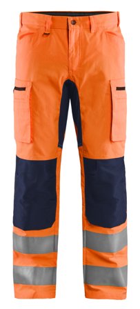 Blåkläder 158518115389D104 Arbeidsbukse varsling, oransje/marineblå Oransje/marineblå, Klær