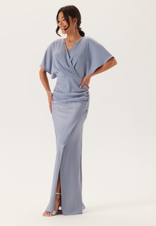 Bubbleroom Occasion Wrap Satin Gown Klær