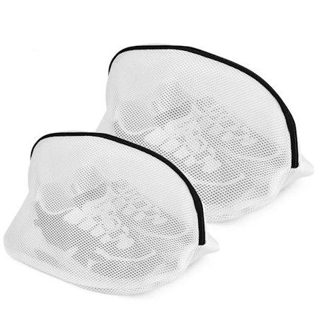 2-pack Skotvättpåse, Tvättenät med Blixtlås för Tvättmaskin Högkvalitativt Nätväsk