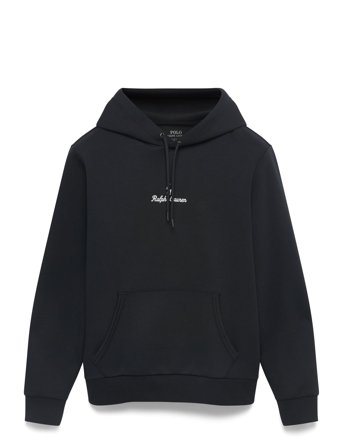 Polo Ralph Lauren Logo Double-Knit Hoodie - Black - XS
