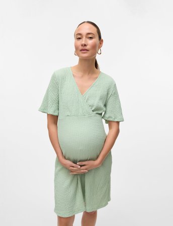 Mamalicious Mlnova Tess 24 Jrs Abk Dress 2F - Green - XS