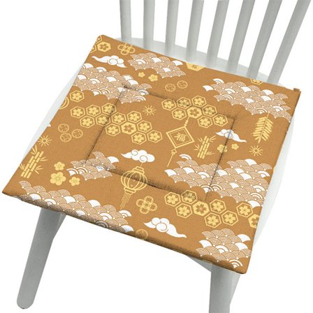 Blommig svampkudde i serie 2-stil, japanskt tryck, stolsflanell, tryckt svampkudde