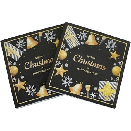 20 st julpapper, servetter, festdukning, lyxigt julpaket (God Jul och Gott Nytt År)
